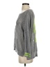 Autumn Cashmere 100% Cotton Metallic Silver Gray Pullover Sweater Size S - photo 5