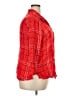 Faded Glory 100% Rayon Plaid Red 3/4 Sleeve Button-Down Shirt Size 2X - photo 4