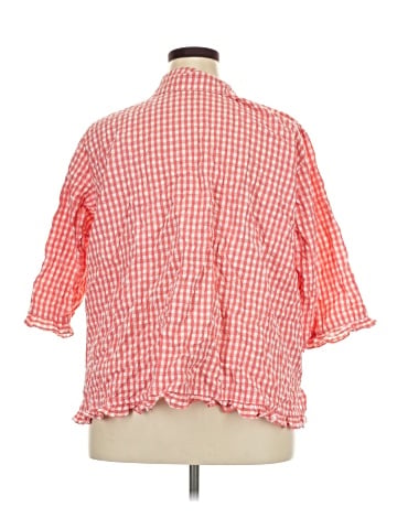 Denim & Co 3/4 Sleeve Button-Down Shirt (view 2)