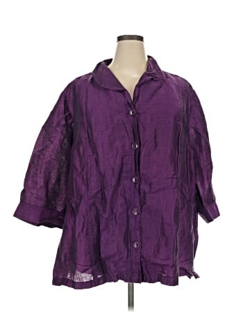 Maggie Barnes 3/4 Sleeve Button-Down Shirt (view 1)