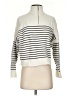 MNG Stripes Ivory Turtleneck Sweater Size S - photo 1