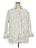 Everlane Stripes Ivory 3/4 Sleeve Button-Down Shirt Size XXL - photo 1