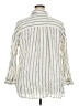 Everlane Stripes Ivory 3/4 Sleeve Button-Down Shirt Size XXL - photo 2