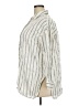 Everlane Stripes Ivory 3/4 Sleeve Button-Down Shirt Size XXL - photo 5