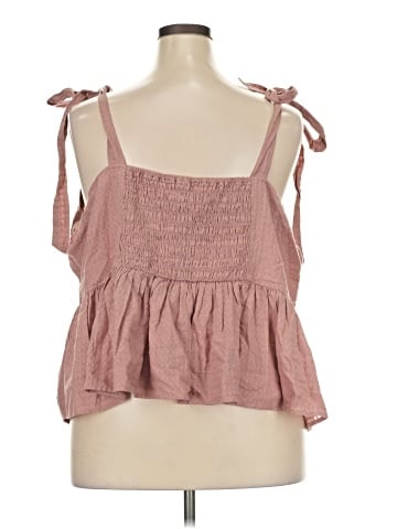 Madewell Plus Rosalie Tie-Strap Top in Textured Gingham (view 2)
