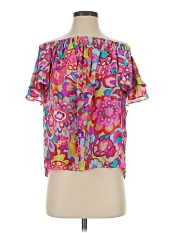 Trina Turk Short Sleeve Silk Top (view 1)