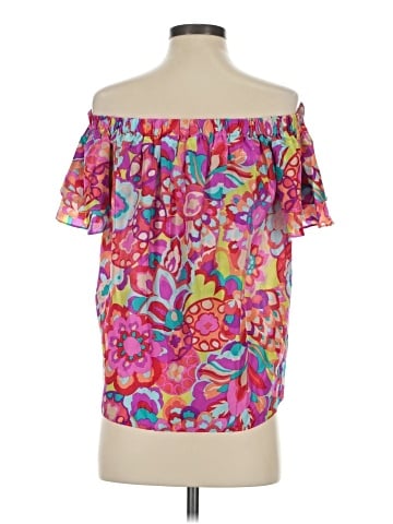Trina Turk Short Sleeve Silk Top (view 2)