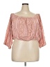Torrid Floral Pink Long Sleeve Blouse Size 4X Plus (4) - photo 1