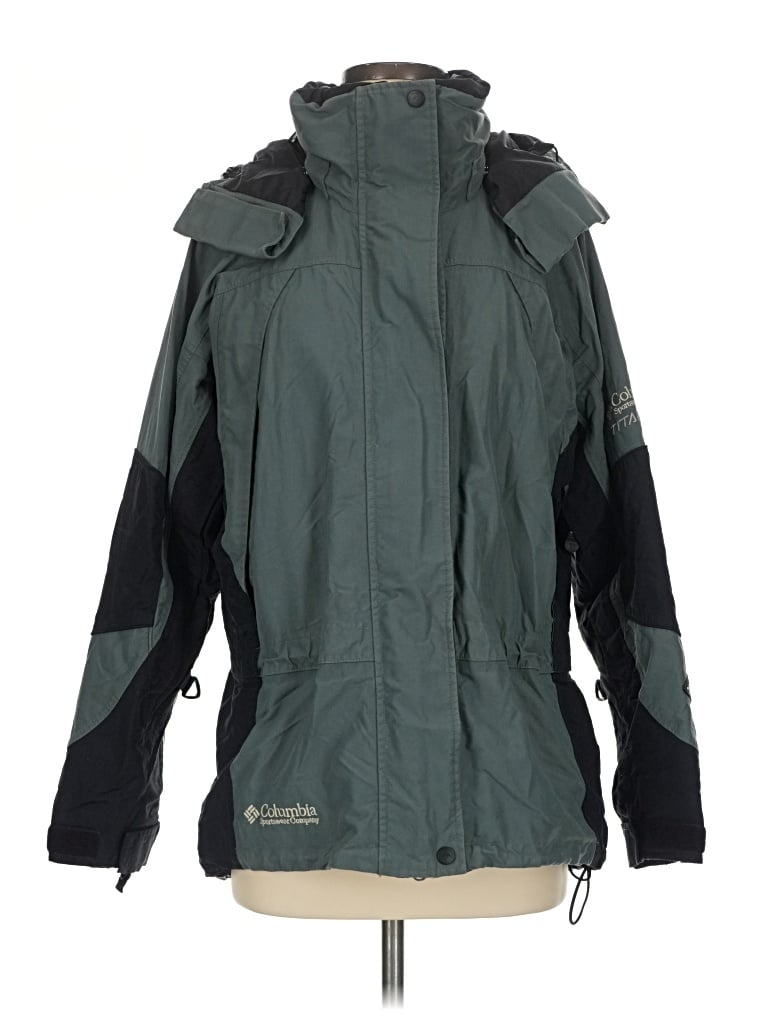 Pre-owned Columbia Snow Jacket In Green
