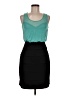En Focus Studio Color Block Teal Cocktail Dress Size 8 - photo 1
