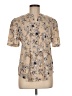 Cocomo Floral Tan Short Sleeve Blouse Size M - photo 1
