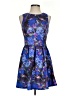 Eight Sixty Graphic Blue Cocktail Dress Size S - photo 1