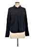 Boden 100% Cotton Solid Black Blue Long Sleeve Button-Down Shirt Size 12 - photo 1