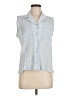 Blue Willi's 100% Cotton Blue Sleeveless Button-Down Shirt Size M - photo 1