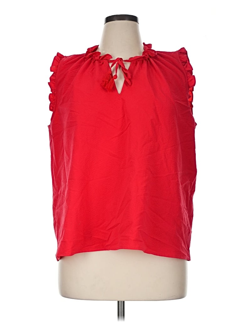 Pre-owned Vineyard Vines Performance Sleeveless Blouse In Red