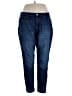 Faded Glory Solid Blue Jeans Size 16 - photo 1
