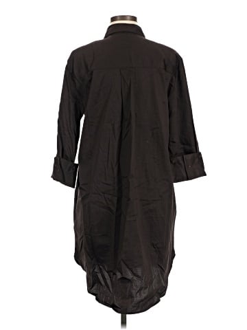 Madewell Y-Neck Relaxed Shirtdress in Sateen (view 2)