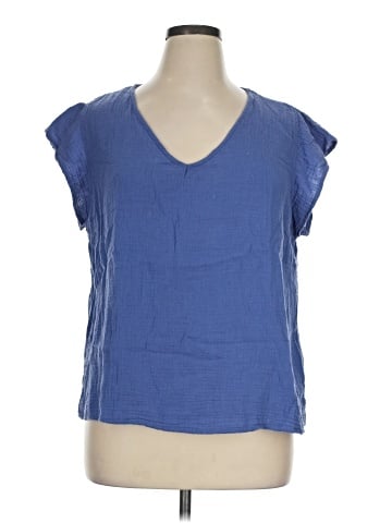 Three Dots Short Sleeve Top (view 1)