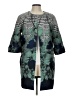 Eva Franco 100% Polyester Print Green Coat Size 10 - photo 1