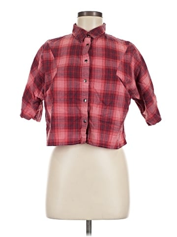 Topshop 3/4 Sleeve Button-Down Shirt (view 1)