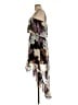 Moda International 100% Polyester Print Brown Black Cocktail Dress Size L - photo 5