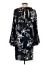 Halogen 100% Polyester Print Black Casual Dress Size S - photo 2