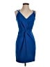 Laundry by Shelli Segal Solid Blue Cocktail Dress Size 4 - photo 1