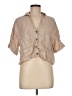 Zara Tan Short Sleeve Blouse Size M - photo 1