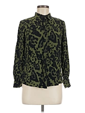 Topshop Long Sleeve Blouse (view 1)