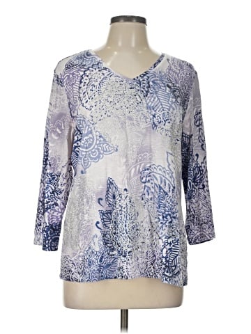 Zenergy by Chico's 3/4 Sleeve T-Shirt (view 1)