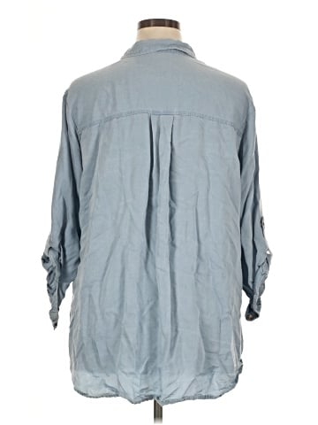 Jane and Delancey 3/4 Sleeve Button-Down Shirt (view 2)