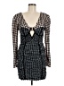 ASOS 100% Polyamide Houndstooth Black Cocktail Dress Size 8 - photo 1