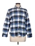 L.L.Bean Plaid Blue Long Sleeve Button-Down Shirt Size M (petite) - photo 1