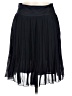 H&M 100% Polyester Solid Black Formal Skirt Size 8 - photo 1