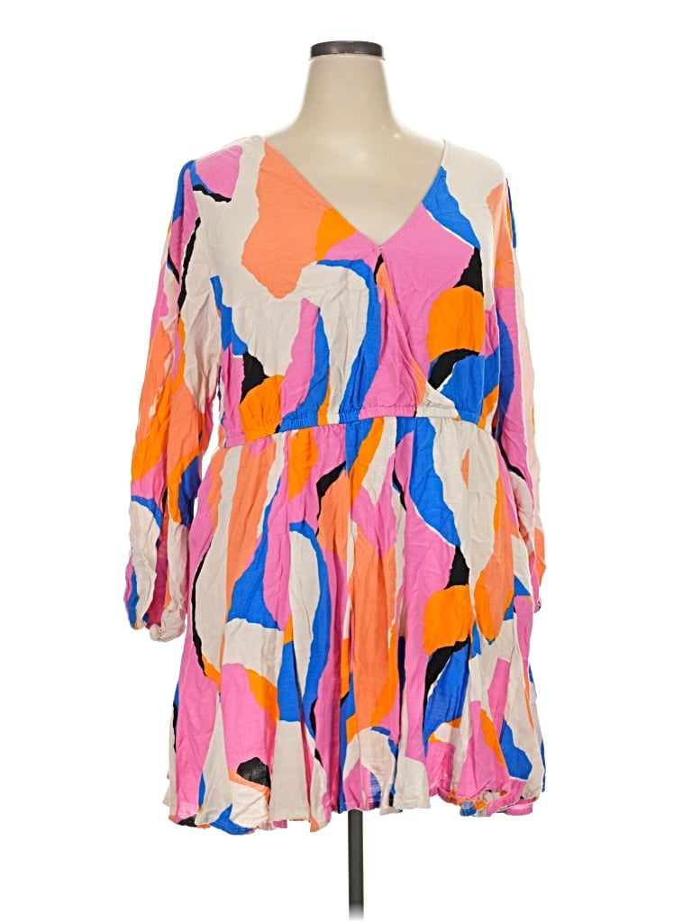 Pre-owned Ava & Viv Casual Dress In Orange