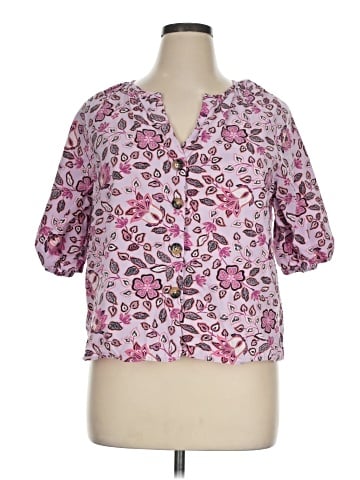 Ann Taylor Short Sleeve Blouse (view 1)