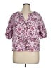 Ann Taylor Pink Short Sleeve Blouse Size XL - photo 1