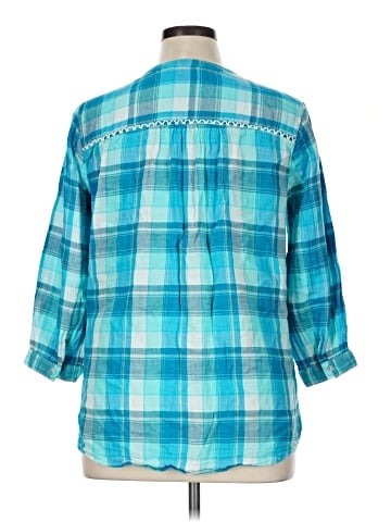 Soft Surroundings 3/4 Sleeve Button-Down Shirt (view 2)