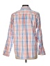 L.L.Bean 100% Cotton Plaid Orange 3/4 Sleeve Button-Down Shirt Size L - photo 2