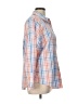 L.L.Bean 100% Cotton Plaid Orange 3/4 Sleeve Button-Down Shirt Size L - photo 4