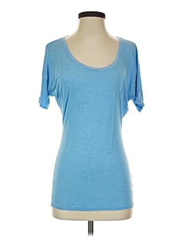 Blue Saks Fifth Avenue Short Sleeve T-Shirt (view 1)