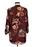 Entro 100% Polyester Floral Burgundy 3/4 Sleeve Blouse Size M - photo 2
