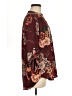 Entro 100% Polyester Floral Burgundy 3/4 Sleeve Blouse Size M - photo 4