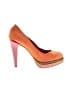 Cole Haan Color Block Orange Heels Size 9 - photo 1