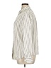 Quince 100% Linen Stripes Ivory Long Sleeve Button-Down Shirt Size XL - photo 5