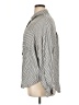 Express 100% Rayon Stripes Silver Long Sleeve Button-Down Shirt Size XL - photo 5