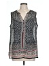 Liz Claiborne 100% Polyester Gray Sleeveless Blouse Size L - photo 1