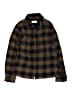 Zara 100% Polyester Plaid Brown Coat Size 11 - 12 - photo 1