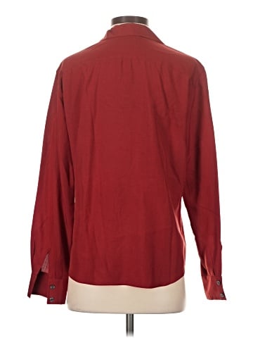 Anne Klein II Long Sleeve Silk Top (view 2)