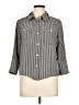 Ellen Tracy 100% Polyester Houndstooth Gray 3/4 Sleeve Blouse Size L - photo 1